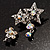 Pair of Stars and Flower Crystal Set Of 2 Brooches - view 9