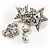 Pair of Stars and Flower Crystal Set Of 2 Brooches - view 10