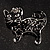 Black Crystal Enamel Cat Brooch - view 6