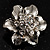 Tiny Crystal Flower Pin Brooch - view 3