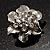 Tiny Crystal Flower Pin Brooch - view 2