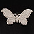Gigantic Pave Swarovski Crystal Butterfly Brooch (Clear) - view 4