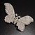 Gigantic Pave Swarovski Crystal Butterfly Brooch (Clear) - view 7
