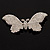 Gigantic Pave Swarovski Crystal Butterfly Brooch (Clear) - view 9