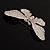 Gigantic Pave Swarovski Crystal Butterfly Brooch (Clear) - view 5