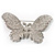 Gigantic Pave Swarovski Crystal Butterfly Brooch (Clear) - view 2