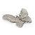 Gigantic Pave Swarovski Crystal Butterfly Brooch (Clear) - view 10