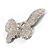 Gigantic Pave Swarovski Crystal Butterfly Brooch (Clear) - view 8