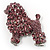 Gigantic Lilac Crystal Poodle Dog Brooch - view 3