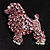 Gigantic Lilac Crystal Poodle Dog Brooch - view 9