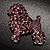 Gigantic Lilac Crystal Poodle Dog Brooch - view 6
