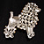 Gigantic Lilac Crystal Poodle Dog Brooch - view 4