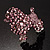 Gigantic Lilac Crystal Poodle Dog Brooch - view 7
