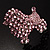 Gigantic Pink Crystal Poodle Dog Brooch - view 6