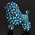 Gigantic Blue Crystal Poodle Dog Brooch - view 6