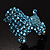 Gigantic Blue Crystal Poodle Dog Brooch - view 8