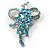 Light Blue Crystal Grapes Brooch - view 2