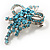 Light Blue Crystal Grapes Brooch - view 3