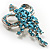 Light Blue Crystal Grapes Brooch - view 5