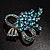 Light Blue Crystal Grapes Brooch - view 10