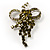Olive Crystal Grapes Brooch - view 2
