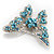Dazzling Light Blue Crystal Butterfly Brooch - view 10