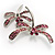 Fancy Pink Dragonfly Fashion Brooch - view 7