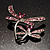 Fancy Pink Dragonfly Fashion Brooch - view 4