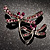 Fancy Pink Dragonfly Fashion Brooch - view 3