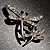 Fancy Clear Crystal Dragonfly Fashion Brooch - view 5
