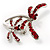 Fancy Red Dragonfly Fashion Brooch - view 7