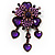 Grandma's Heirloom Charm Brooch (Purple&Violet)