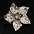 3D Enamel Crystal Flower Brooch (Multicoloured) - view 10