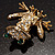 Gold Crystal Frog Brooch - view 9