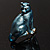 Blue Enamel Cat Brooch - view 8