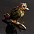 Gold Multicoloured Bird Brooch - view 8