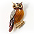 Multicoloured Crystal Owl Brooch - view 5