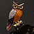 Multicoloured Crystal Owl Brooch - view 10