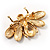 Flying Bee Gold Crystal Brooch - view 4