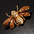 Flying Bee Gold Crystal Brooch - view 7