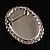 Silver Tone Crystal Glass Cameo Brooch (Black&White) - view 5