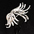 Rhodium Plated Delicate Faux Pearl Fashion Brooch - view 10
