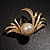 Gold Plated Delicate Faux Pearl Fashion Brooch - view 5