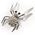 Giant Crystal Spider Fashion Brooch - view 6