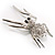 Giant Crystal Spider Fashion Brooch - view 2