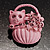 Kitten In The Basket Crystal Brooch (Pink) - view 7