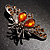 Citrine Crystal Moth Brooch - view 8