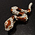 Mesmerizing Brown Enamel Swarovski Crystal Snake Brooch - view 2