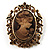 Antique Gold Cameo Brooch (Bronze&Brown)