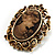 Antique Gold Cameo Brooch (Bronze&Brown) - view 2